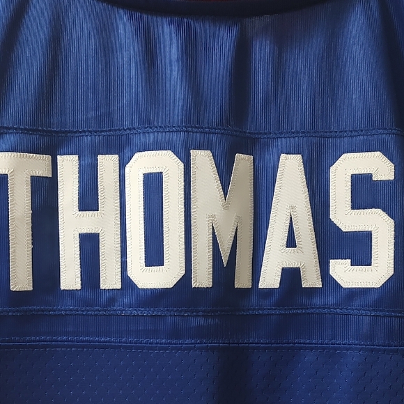 Thurman Thomas Throwback Reebok Blue Jersey with Red and White Accents - Picture 6 of 14